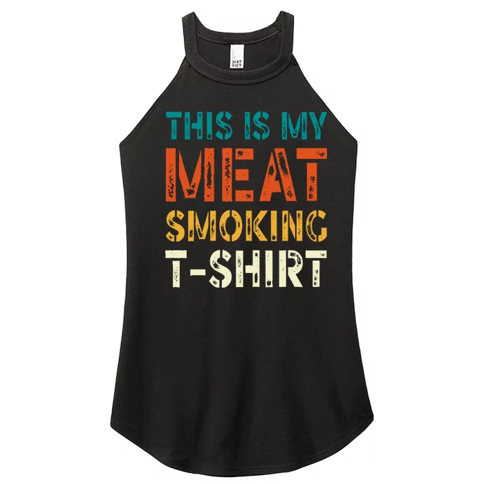 Retro Bbq Smoker Vintage Us Flag This Is My Meat Smoking Women’s Perfect Tri Rocker Tank