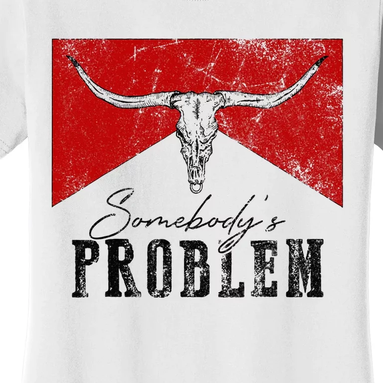 Rustic Bull Skull Country Lifestyle Unique Design Women's T-Shirt