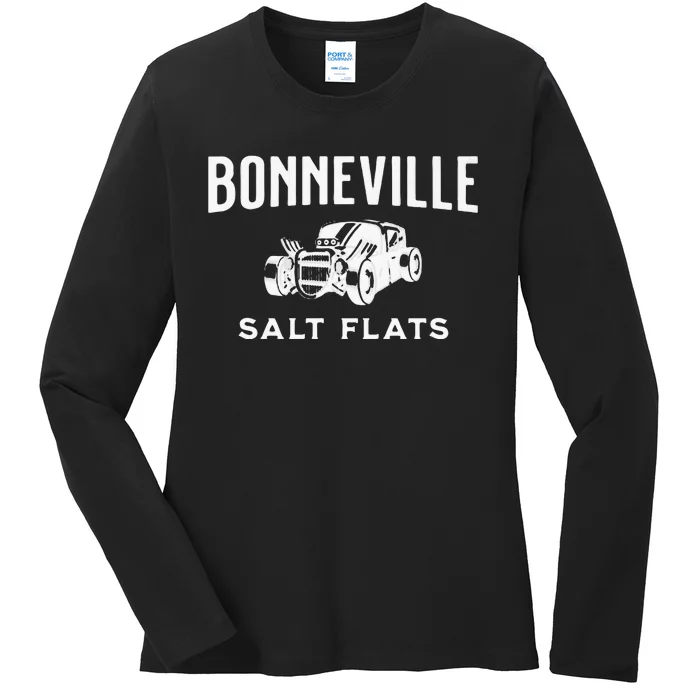 Retro Bonneville Salt Flats Utah International Speedway Ladies Long Sleeve Shirt