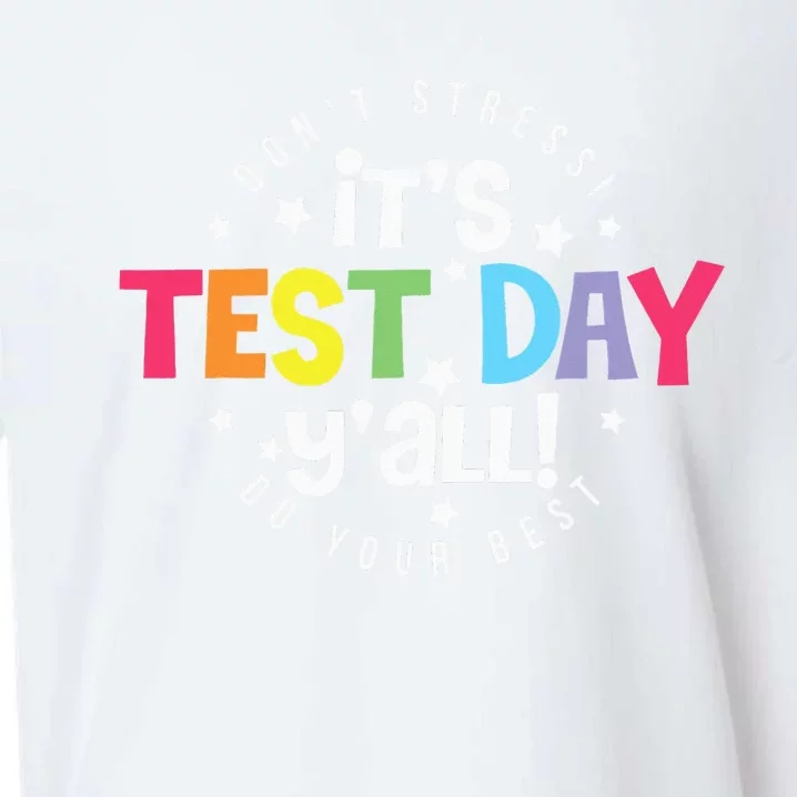 Retro Boho Style Its Test Day Yall Funny Teacher Testing Day Sueded Cloud Jersey T-Shirt