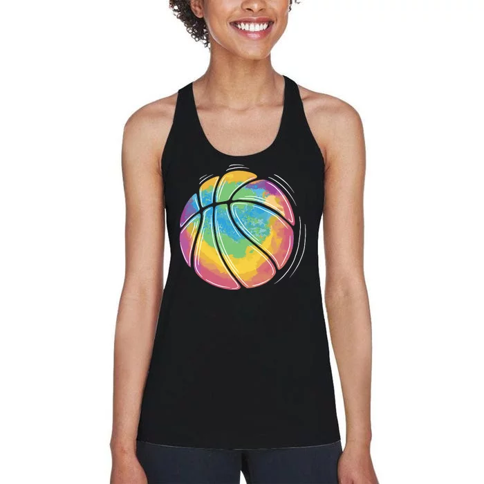 Rainbow Basketball Sport Women's Racerback Tank