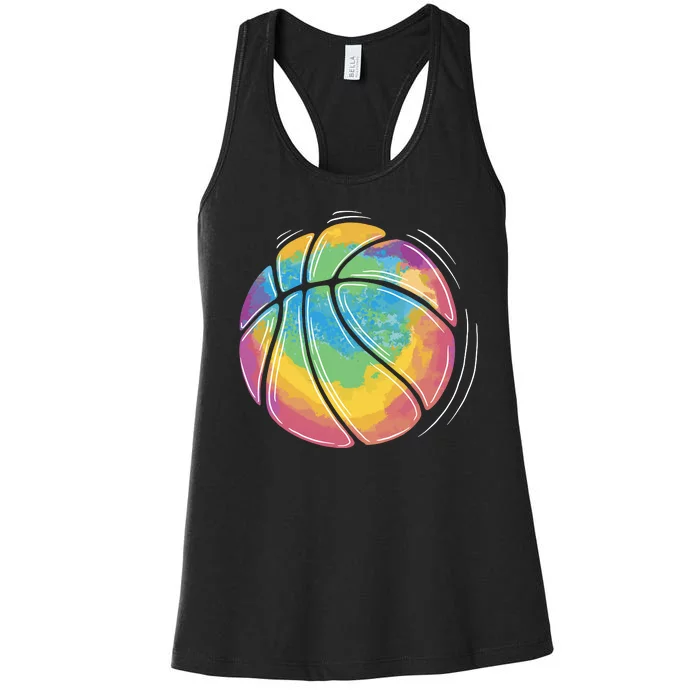 Rainbow Basketball Sport Women's Racerback Tank