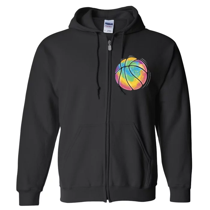 Rainbow Basketball Sport Full Zip Hoodie