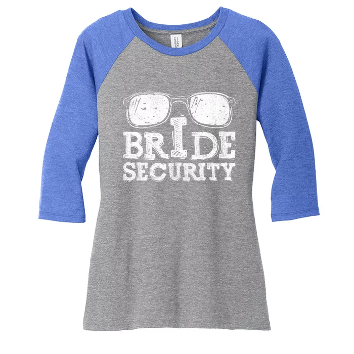 Ring Bride Security Sunglasses Gift Funny Wedding Bearer Meaningful Gift Women's Tri-Blend 3/4-Sleeve Raglan Shirt