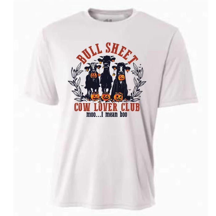 Retro Bull Sheet Cow Lover Club Funny Pumpkins Halloween Cooling Performance Crew T-Shirt