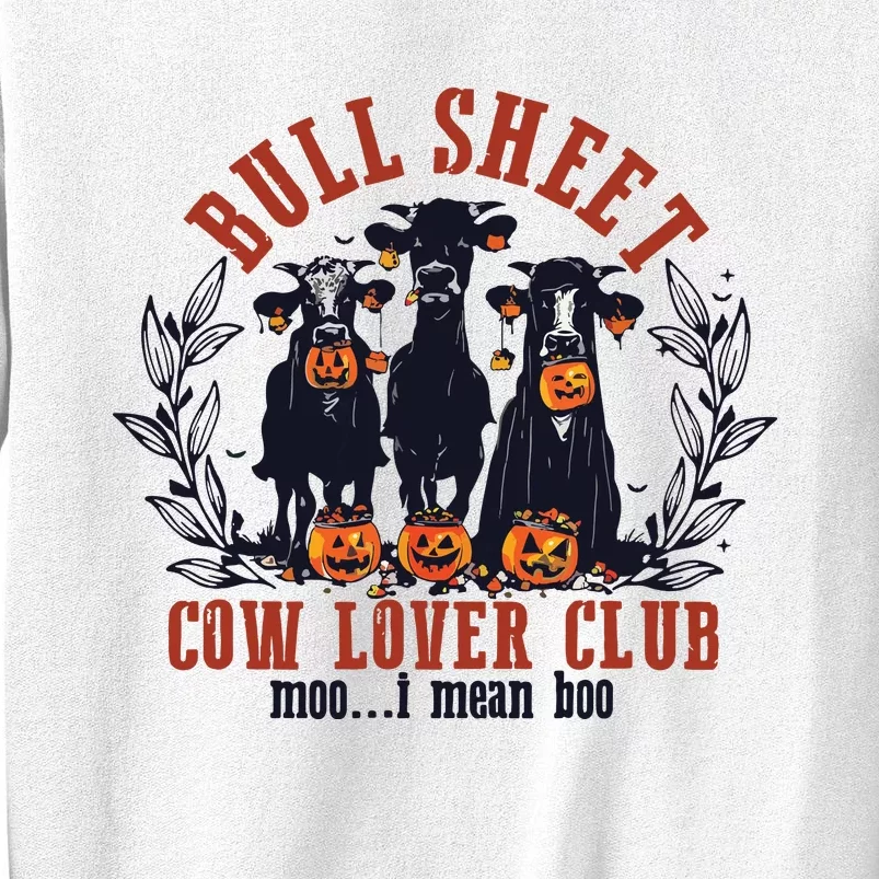 Retro Bull Sheet Cow Lover Club Funny Pumpkins Halloween Sweatshirt