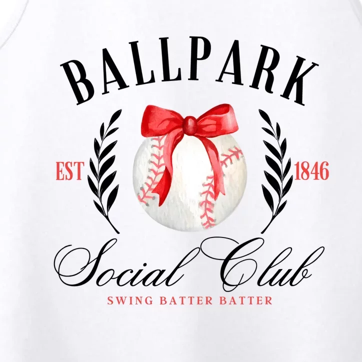 Retro Ballpark Social Club Est 1846 Baseball Performance Tank