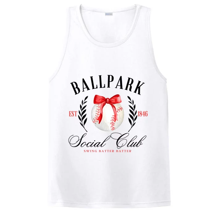 Retro Ballpark Social Club Est 1846 Baseball Performance Tank