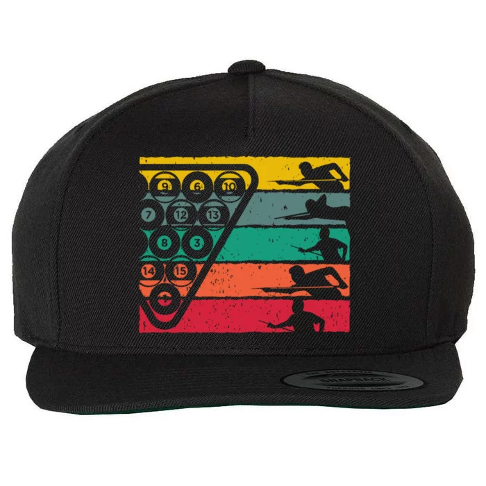 Retro Billiards Sport Funny Gift Wool Snapback Cap