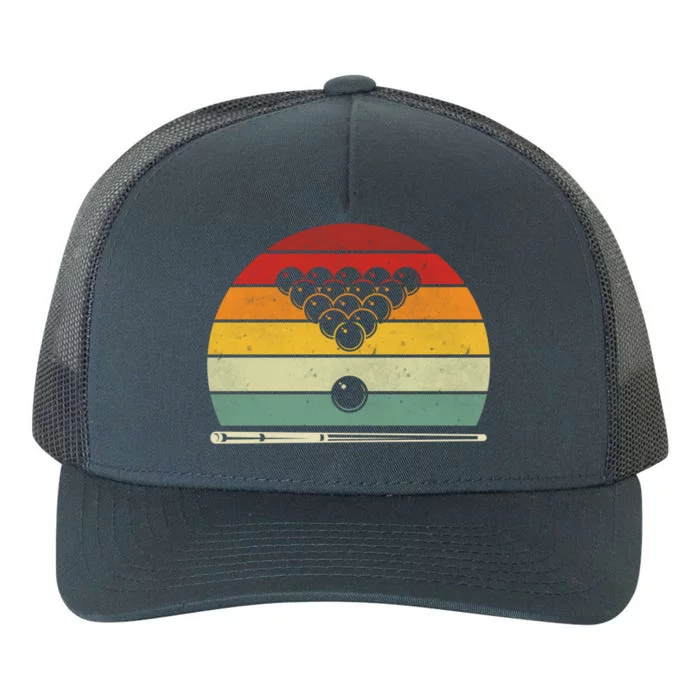 Retro Billiards Sunset Vintage Pool Hobby Sport Funny Bday Gift Yupoong Adult 5-Panel Trucker Hat