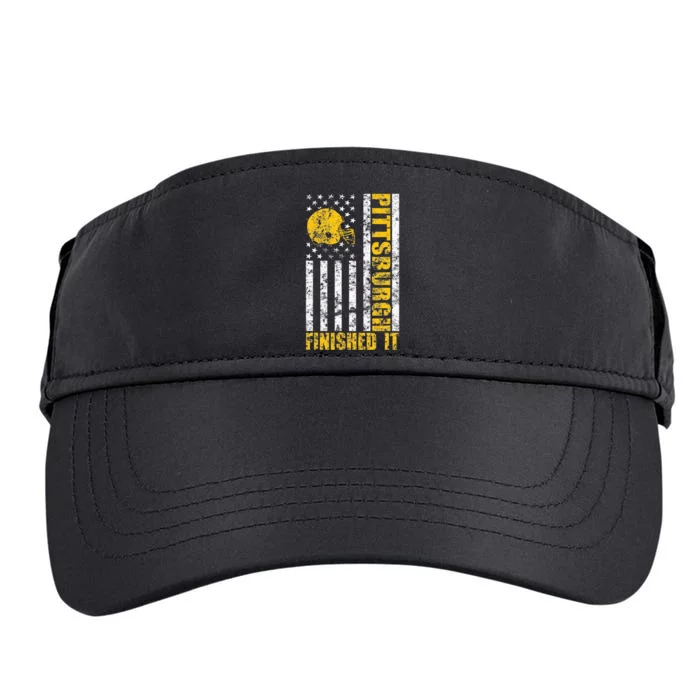 Retro Baseball Style Pittsburgh Logo Adult Drive Performance Visor