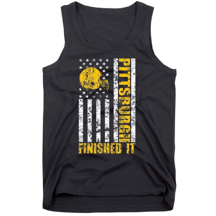 Retro Baseball Style Pittsburgh Logo Tank Top