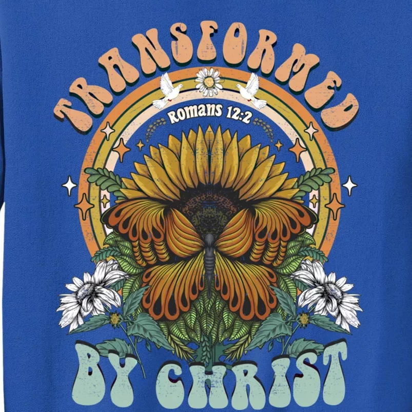 Retro Butterfly Sunflower Bible Verse Christian Saying Meaningful Gift Sweatshirt