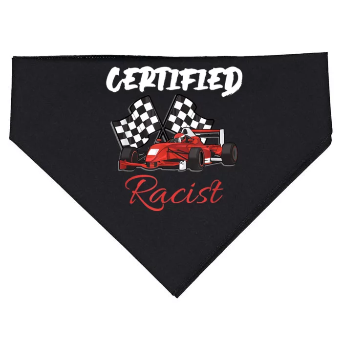 Racer Boost Speedster Certified Retro Racist Certified Race USA-Made Doggie Bandana