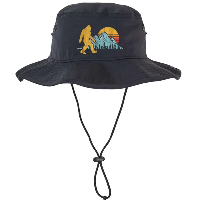 Retro Bigfoot Silhouette Mountain Sun Legacy Cool Fit Booney Bucket Hat