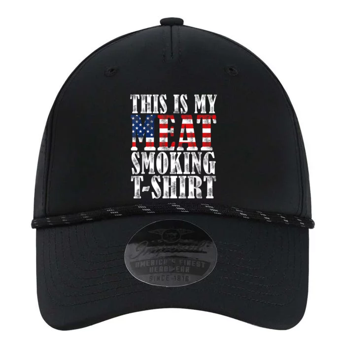 Retro BBQ Smoker Vintage US Flag This Is My Meat Smoking Performance The Dyno Cap