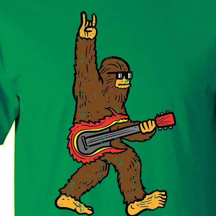 Rocker Bigfoot Sasquatch Guitar Rocknroll Rock Tall T-Shirt