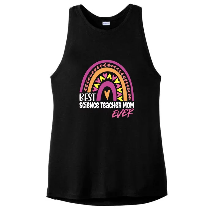 Rainbow Best Science Teacher Mom Ever Mother's Day Gift Ladies Tri-Blend Wicking Tank