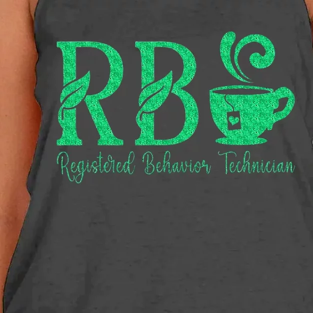 Registered Behavior Technician Funny Rbt Women's Knotted Racerback Tank