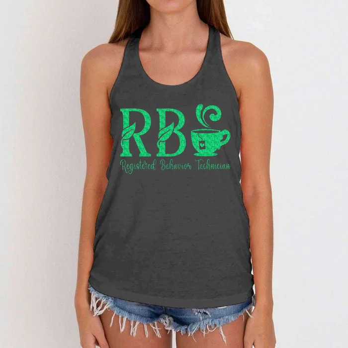 Registered Behavior Technician Funny Rbt Women's Knotted Racerback Tank