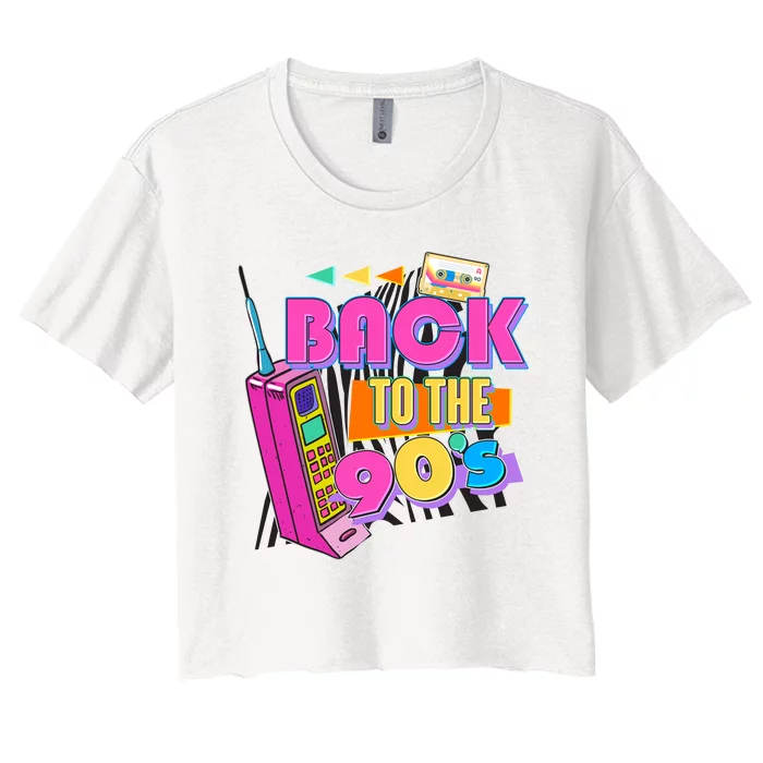 Retro Back To The 90's Nineties Women's Crop Top Tee