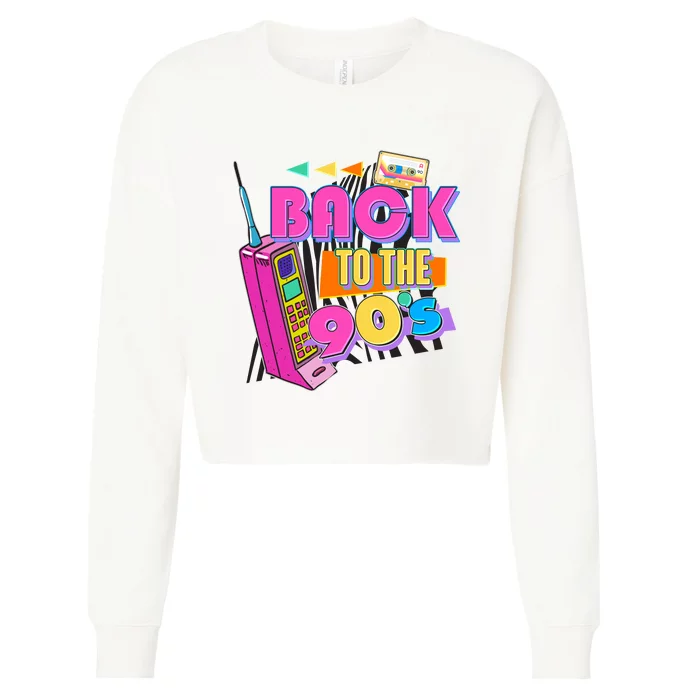 Retro Back To The 90's Nineties Cropped Pullover Crew