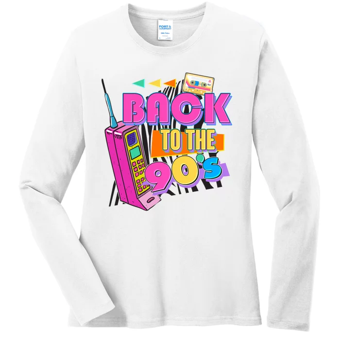 Retro Back To The 90's Nineties Ladies Long Sleeve Shirt