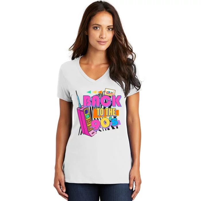 Retro Back To The 90's Nineties Women's V-Neck T-Shirt