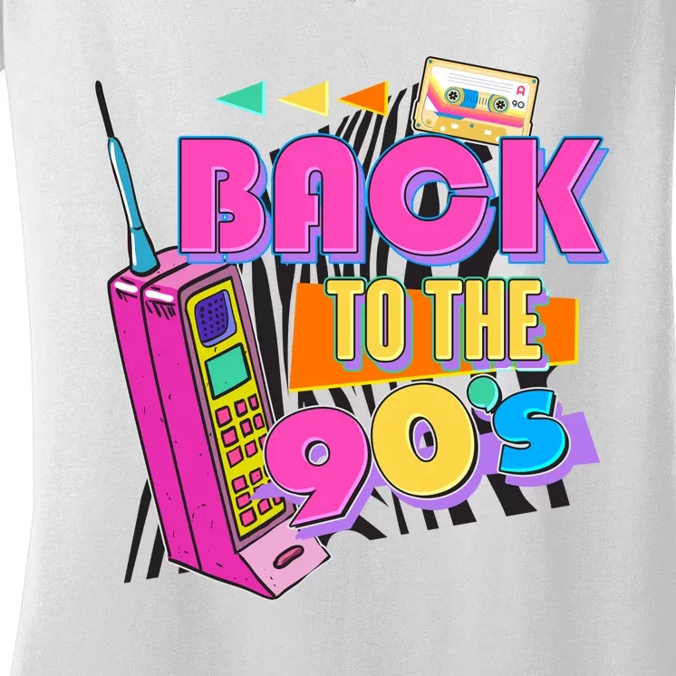 Retro Back To The 90's Nineties Women's V-Neck T-Shirt