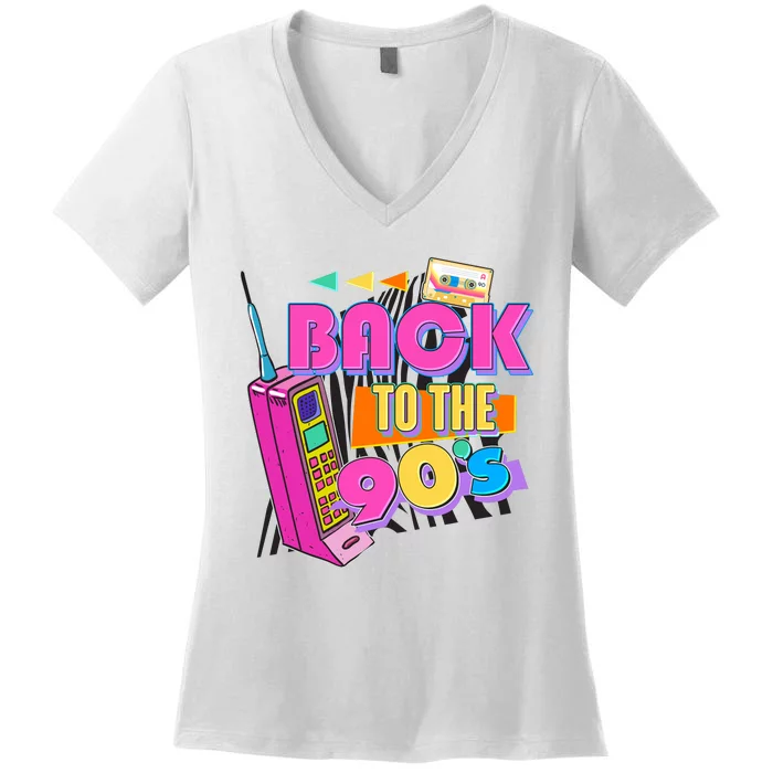 Retro Back To The 90's Nineties Women's V-Neck T-Shirt