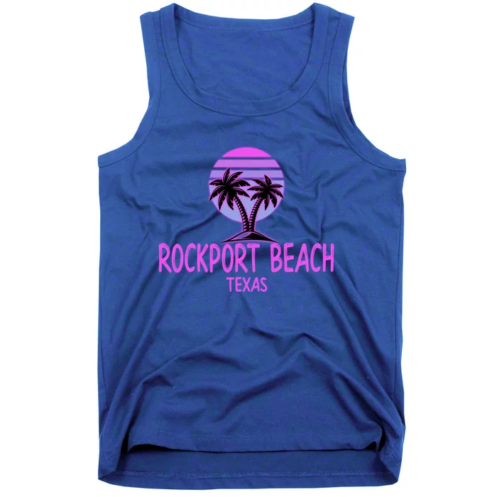 Rockport Beach Texas Vintage Retro Gift 70s Throwback Tank Top