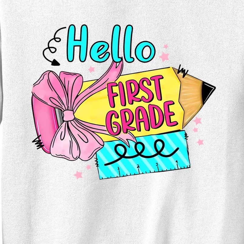 Retro Back To School Hello First Grade Sweatshirt