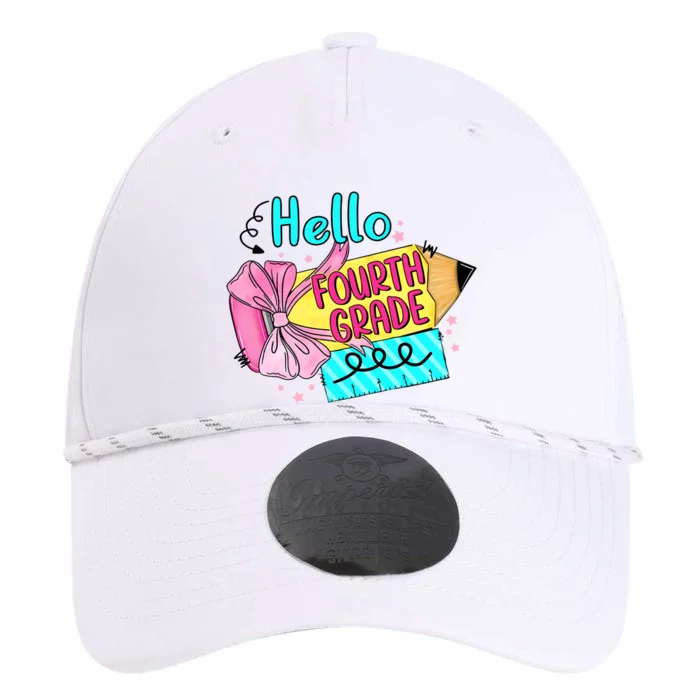 Retro Back To School Hello Fourth Grade Performance The Dyno Cap