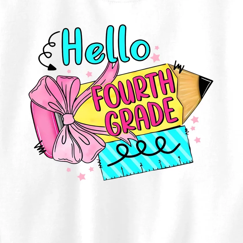 Retro Back To School Hello Fourth Grade Kids Sweatshirt