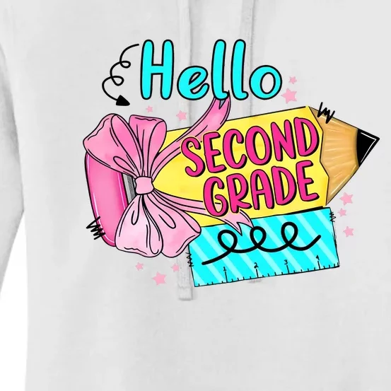 Retro Back To School Hello Second Grade Women's Pullover Hoodie