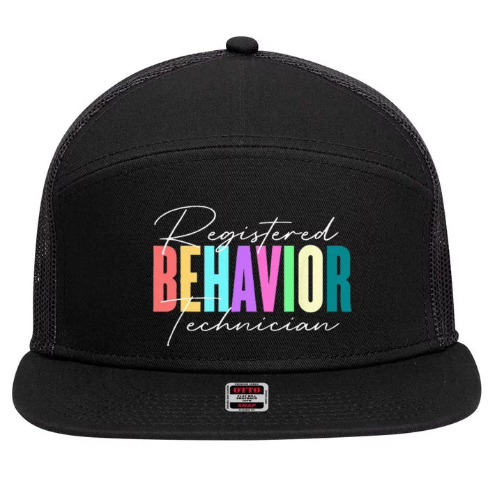 Registered Behavior Technician RBT Behavioral ABA Therapist 7 Panel Mesh Trucker Snapback Hat