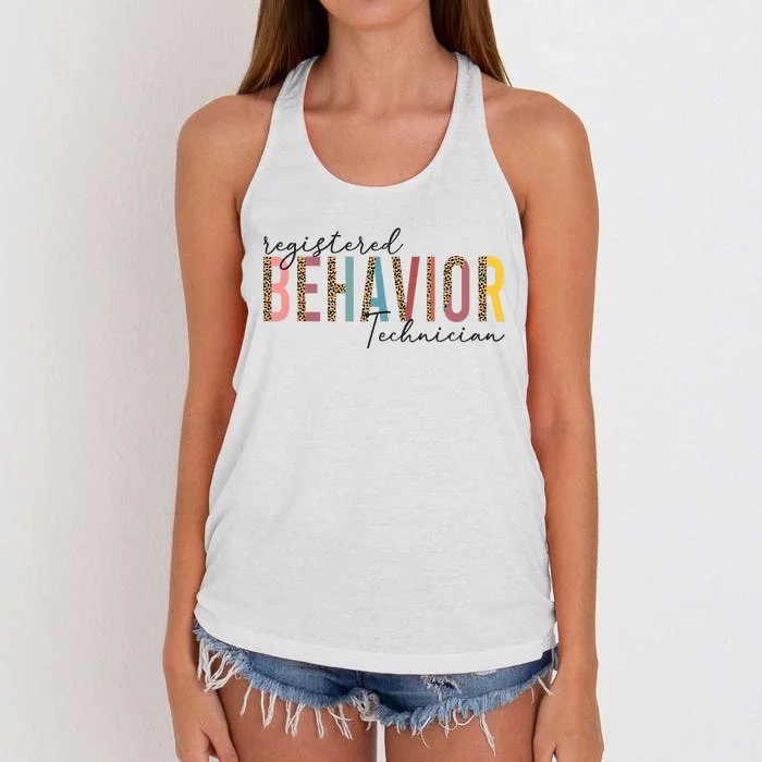 Registered Behavior Technician RBT Behavioral ABA Therapist Women's Knotted Racerback Tank