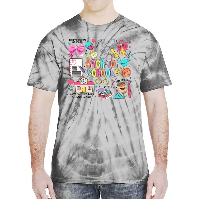 Retro Back To School Teacher Pencil Tie-Dye T-Shirt