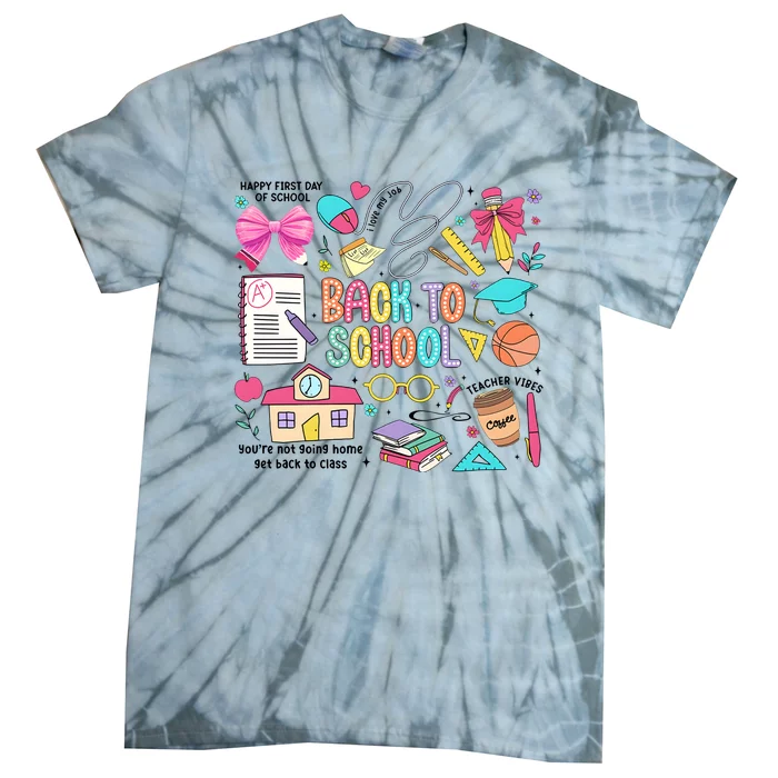 Retro Back To School Teacher Pencil Tie-Dye T-Shirt