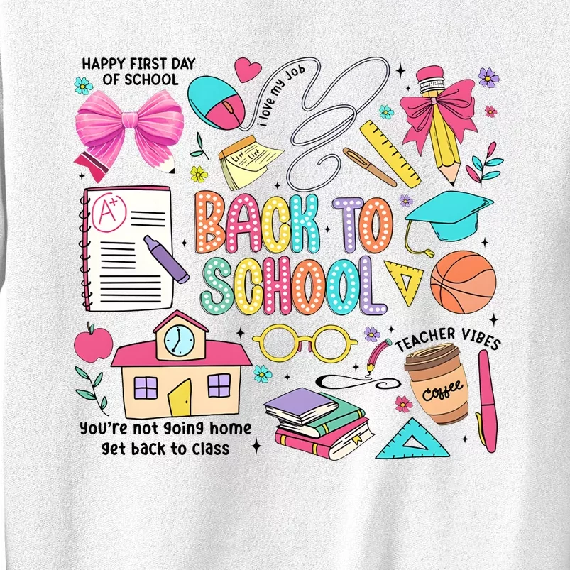 Retro Back To School Teacher Pencil Sweatshirt