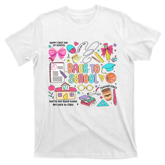 Retro Back To School Teacher Pencil T-Shirt