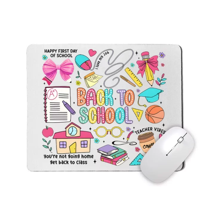 Retro Back To School Teacher Pencil Mousepad