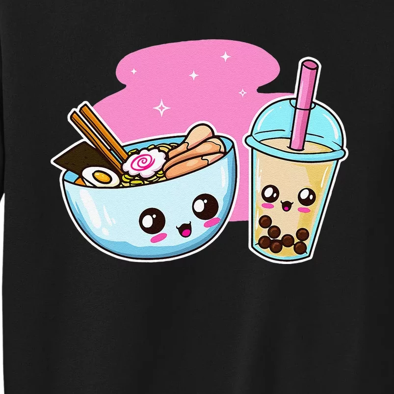 Ra Bubble Tea  Boba Noodles Japanese Anime Tall Sweatshirt