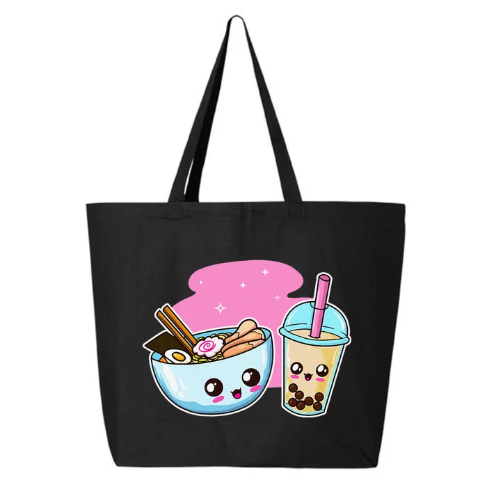 Ra Bubble Tea  Boba Noodles Japanese Anime 25L Jumbo Tote