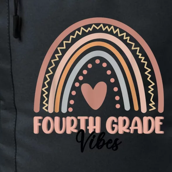 Retro Back To School Teacher Fourth Grade Vibes Rainbow Gift Daily Commute Backpack