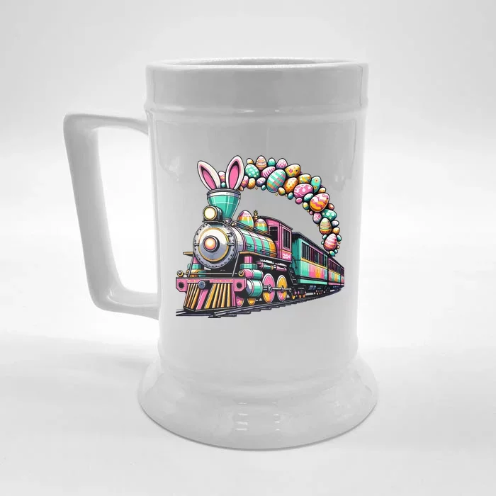 Railroad Bunny Train Easter Egg Easter Front & Back Beer Stein