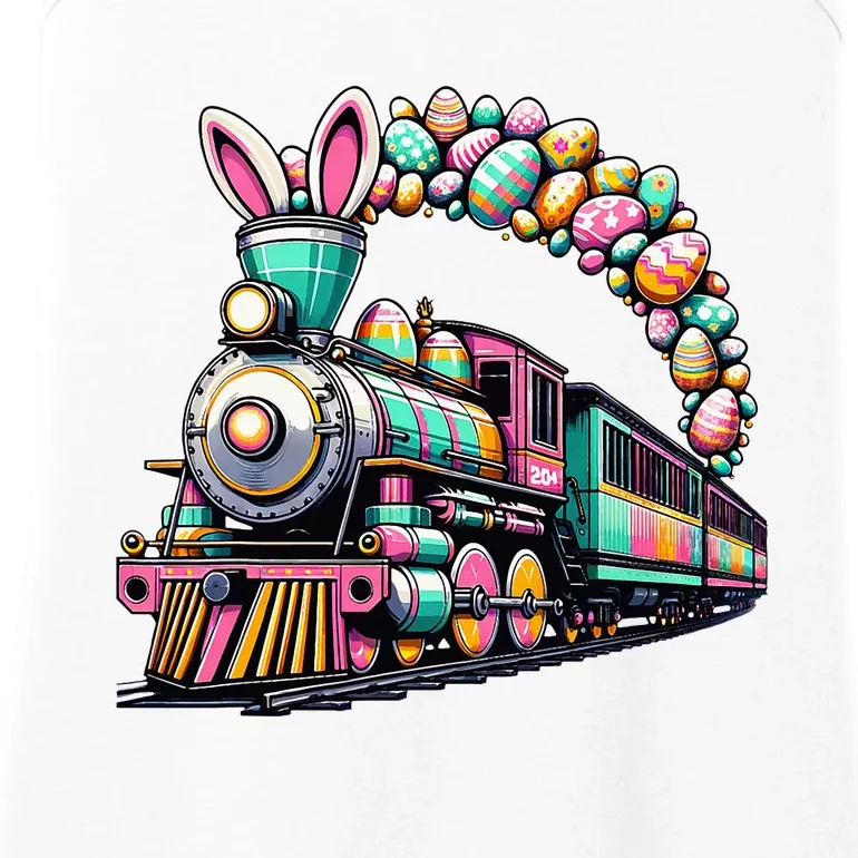 Railroad Bunny Train Easter Egg Easter Ladies Essential Tank