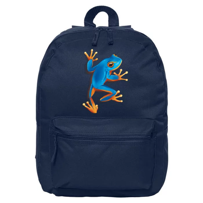 Realistic Blue Tree Frog 16 in Basic Backpack