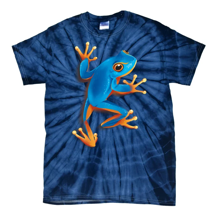 Realistic Blue Tree Frog Tie-Dye T-Shirt