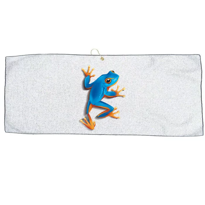 Realistic Blue Tree Frog Large Microfiber Waffle Golf Towel